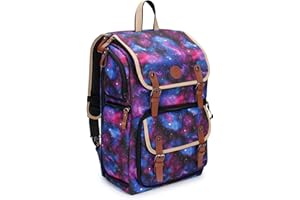 GOgroove Sac à Dos pour Appareil Photo Reflex Numérique avec Compartiment Ordinateur Portable, Séparateurs Modulables, Support Trépied et Housse Imperméable pour Canon, Nikon, Olympus, etc. - Galaxy