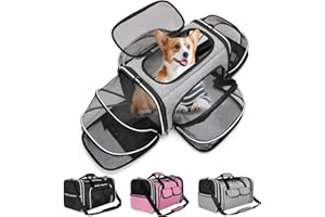 ESTARER torba do przenoszenia, składana torba transportowa dla kotów i małych psów w samochodzie, samolocie lub w pociągu