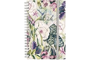 Finocam - Agenda 2024 Espiral You Semana Vista Horizontal Enero 2024 - Diciembre 2024 (12 meses) Poppy Español