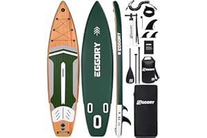 EGGORY Summer Fusion Tabla de surf de pie hinchable, 335 cm, varios modelos disponibles, con accesorios especiales, asiento para kayak 2 en 1, soporte para cámara de acción, correa para pies y mochila