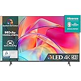Hisense 43" QLED 4K 2023 43E77KQ, Smart TV VIDAA U6, Dolby Vision, HDR 10+, Game Mode PRO Plus, Alexa Built-in, VIDAA Voice, 