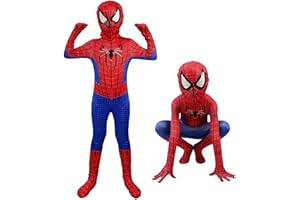 Amycute Costume Super Héros Enfant Deguisement Spider Super Héros Super Héros Masque Spidey Accessoire Cosplay Halloween Carnaval Mardi Gras Cadeau Anniversaire Garçon Fille
