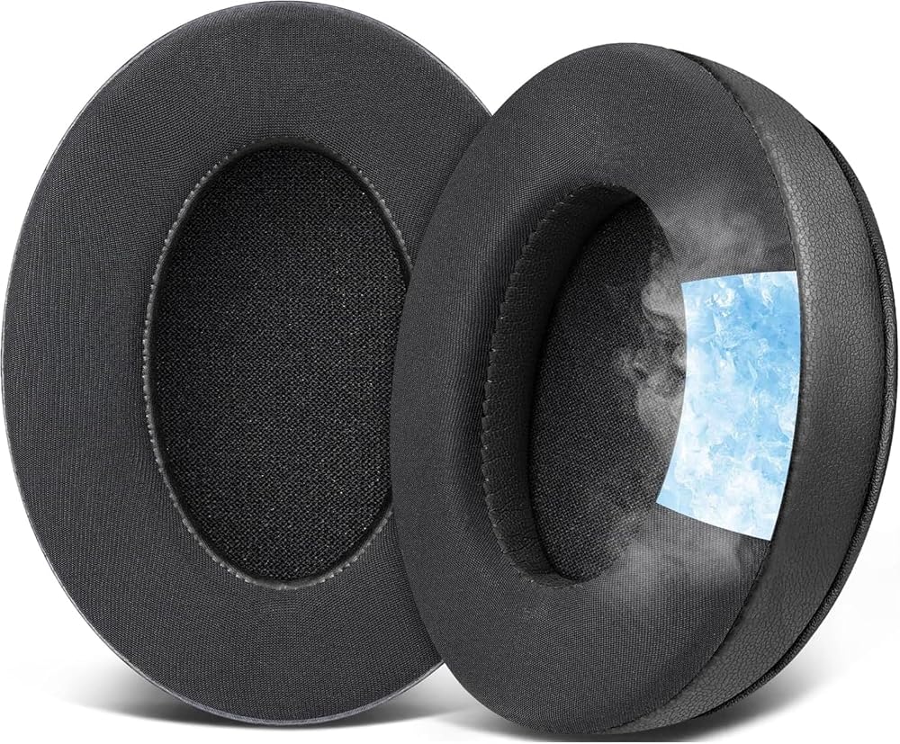 HyperX Cloud 3,2,1, Cloud Alpha, Flight, Stinger, Core Uyumlu Soğutucu Jel Kulaklık Pedi | Memory Foam, Serin Kumaş, Gürültü Yalıtımlı Yedek Kulaklık Yastığı (1 Çift)