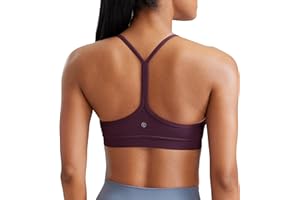 CRZ YOGA Butterluxe Femmes Soutien-Gorge de Sport Y Dos Nageur Spaghetti Straps Faible Impact Rembourré Yoga Bra Tops