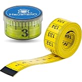 Haushalto 2-in-1 Tape Measure 150 cm - Accurate Measurement for Sewing and Tailoring with Box Storage