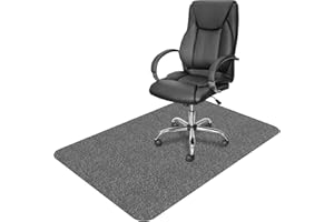 EUZLABBY Unterlage Schreibtischstuhl,Bürostuhl Unterlage,90 x 140 cm,Grau Bodenschutzmatte Bürostuhl,Teppich Unterlage-Kratzfest,Anti-Silp für Parkett,bürostuhl,Hartböden,Fliesen.