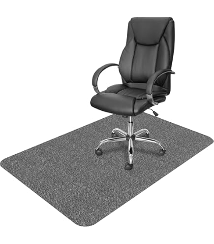 Bureaustoelonderlegger, 90 x 120 cm, bruin, bureaustoelmat, vloerbeschermingsmat voor harde vloeren, krasbestendige vloermat, stoelonderlegger, bureaustoelonderlegger voor laminaat