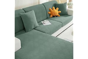 Ystyle Funda Asiento Sofa, Funda Cojin Sofa Ajustable, Funda Sofa Cojines Separado, Fundas De Cojín Elástico, Universal Fundas De Asientos Sofá (Chaise Longue, Verde)