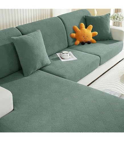 CHUN YI Copricuscino Elastico Per Divano 1 Posto – Fodera Jacquard In Spandex (Vino) Per Proteggere E Rinnovare I Cuscini