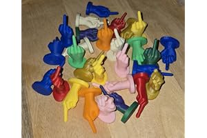 Generisk F-You-gåva: Mellanfingerset, färgglad blandad – liten gag-gåva (10 stycken)