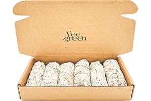 VEEGREEN Salvia bianca da bruciare, sciamanica purificazione, Salvia Apiana amerindiana, incenso naturale per la casa (6)