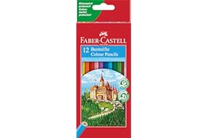 Faber-Castell 120112 - Estuche Cartón con 12 Lápices Hexagonales - Multicolor