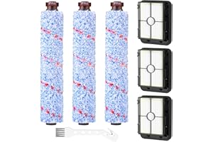 ISINLIVE Zubehör für Bissell CrossWave 3-in-1 C3 Pro Nass Trockensauger 3555N, 3 Multi-Oberflächenbürsten 1868 + 3 Filter 1866 für Bissell CrossWave 17132 2225N 2582N 25821 2519 Staubsauger