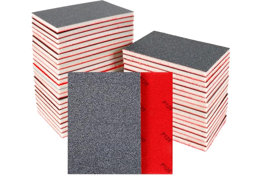 24 Pcs Sanding Sponge Set 80-3000 Grit Sanding Pads, Flexible Sandpaper Block Coarse and Fine, Foam Sanding Pads Washable and Reusable, Wet and Dry Sandpaper for Metal Wood Wall Polishing