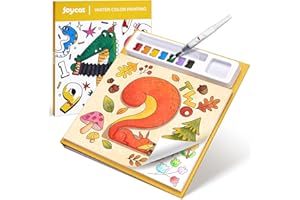 JoyCat album da colorare per bambini, set di pittura ad acquerello per bambini dai 3-5 ai 4-8 anni,attività di disegno artistico e artigianale, regalo di compleanno per ragazzi e ragazze