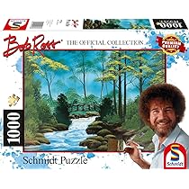 Schmidt 57538 - Bob Ross, Wasserfall Auf Der Lichtung, Puzzle, 1000 Teile - Jetzt Bei