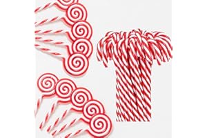 HERZWILD 26 sztuk prętów do zawieszenia ozdoby choinkowe Boże Narodzenie zawieszki zawieszki choinkowe zawieszki choinkowe (czerwony pręt cukrowy + lucz)