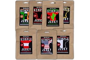 BEN JACOBS Beef Jerky Carne de vaca Caja de muestra de cecina, 7 x 25 g, carne de vacuno austriaca de primera calidad alimentada con pasto, sin aditivos ni conservantes