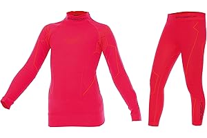 BRUBECK Set di Biancheria Intima Termica per Bambini: Camicia + Pantaloni | Abbigliamento Sportivo | Traspirante | Alta qualità | Facile da Curare
