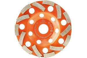 BRSCHNITT Meules diamant 12,7 cm – Meule diamant pour meulage/polissage/nettoyage de surface du béton, du granit, du marbre, de la brique, du ciment, de la pierre Aobor 2,2 cm à 1,6 cm.