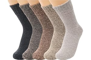 HOTSO Calcetines Termicos Mujer Calcetines Lana de Invierno Gruesos Divertidos 5 Pares de Calcetines Polares para Dormir Suaves Cómodo Regalos para Mujeres Madres