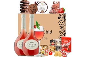 ANT & CHID Rose Wine with Assorted Chocolates and Biscuits Hamper Gift Set for Women