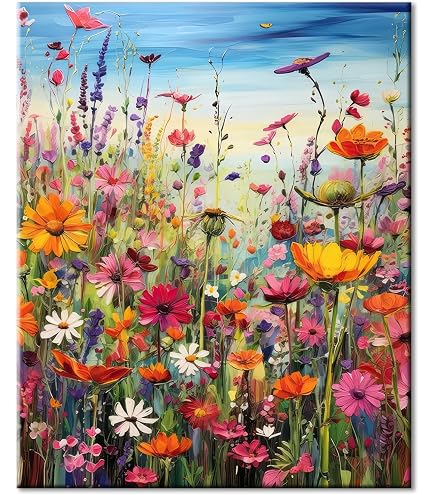 Kit De Pintura Por Números De Paisaje Con Cascada | Lienzo De 40x50 Cm Sin Arrugas | 4 Pinceles Y Pinturas Acrílicas Incluidas