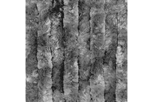 ‎MORITZ Moritz Flauschvorhang aus Chenille 100 x 200 cm anthrazit Türvorhang als Fliegenschutz Insektenschutz für Camping Wohnwagen