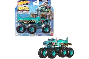 Hot Wheels Monster Trucks Gros Engins Camion à l’échelle 1/64 avec 6 Roues pour Transporter ou remorquer d’Autres véhicules (Modèle aléatoire), HWN86