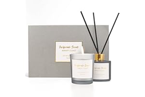 Invigorate Scents Amalfi Coast Candle & Diffuser Gift Set, Candles Gifts for Women, Mothers Day & Birthday Presents, Ladies Gifts for Her, Scented Candles, Aromatherapy Candle Gift Set for Home