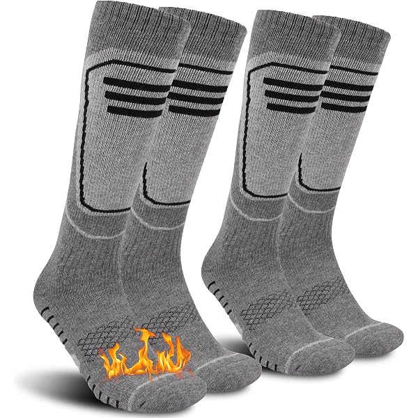 Chaussettes Ski MAGISDU Laine Alpaga - Thermiques Anti-Froid Homme/Femme - Taille 35-51 - Lot De 2 - Pour Snowboard, Hiver