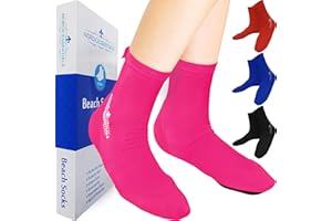Nordic Essentials Beach Socks (1 Pair) Wear in Sand, Playing Volleyball & Soccer - Kids, Women & Men - 1 Year Warranty