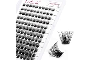 FADLASH Cluster Individuel Faux Cils 120pcs DIY Extension Cils Bouquet 0.07 D 8-16mm Réutilisable BD Cils a Cils(F1)