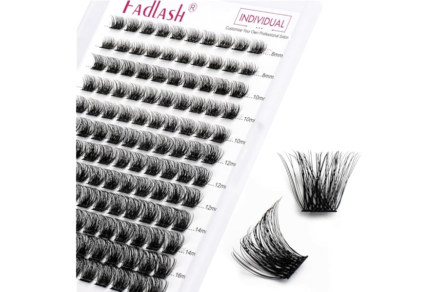 FADLASH Individual Cluster Lashes Extensions 120Pcs 40D 0.07 D Curl...