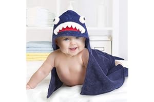 all Kids United Serviette de Bain bébé avec Capuche Serviette de Bain bébé avec Capuche en 100% Coton éponge - Oeko-Tex 100 (Requin)