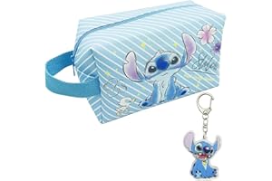 SANCHYA Bolsa de Maquillaje, Bolsas de Maquillaje de Viaje, Bolsas de Cosméticos, Bolsa de Cosméticos de Dibujos Animados, Bolsa de Aseo de Viaje, Bolsa De Aseo, con Llavero de Dibujos Animados