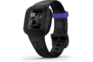 Garmin vívofit Jr.3, Fitness Tracker for Kids, Includes Interactive App Experience, Swim-Friendly, Up To 1-year Battery Life, Adjustable watch band, Black Panther