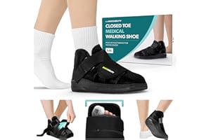 BraceAbility Medical Walking buty z zamkniętą częścią palców – lekka, chirurgiczna ochrona stóp gipsowych z regulowanymi ramiączkami i wsparciem chirurgicznym po biciu lub młotku (M)