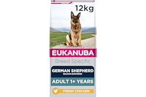 Eukanuba Complete Dry Dog Food for Adult German Shepherd Breed Types with Fresh Chicken 12 kg