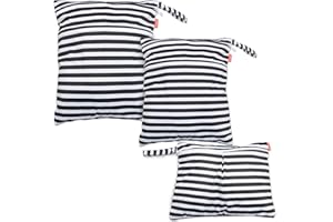 Damero 3 Stück/Set Windeltasche mit wiederverwendbarem Stoff Wetbag Feuchttücher Organiser Beutel, Schwarze Streifen