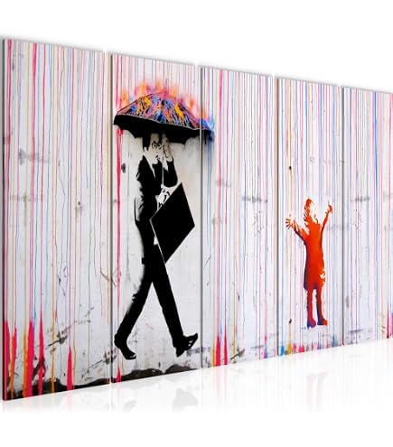 Tableau Toile Banksy - Fille Au Ballon - Déco Street Art Pour Salon Ou Chambre