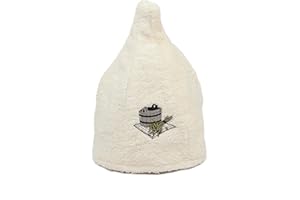 Ger3as 7 Farben Saunahut Damen und Herren 100% Baumwolle mit Stickerei, Wellness Mütze Premium Qualität