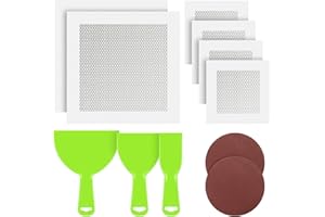 LONSVTTU Kit de 11 Reparaciones de Pared Malla de Parche de Reparación de Pared Raspador de Parche de Grietas Almohadilla de Lija Espátula de Alta Resistencia Parche de Reparación de Pared Autoadhesivo
