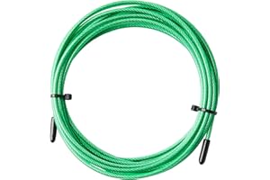 Picsil Kabel zamienny do skakanki treningowej Cross Training, stalowy kabel z powłoką PVC, długość 3 m, grubość 2,5-3 mm, kompatybilny z innymi markami (2,5 mm, fioletowy)