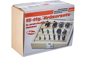 Brüder Mannesmann M54515 zestaw frezów z trzpieniem 6 mm 15-częściowy