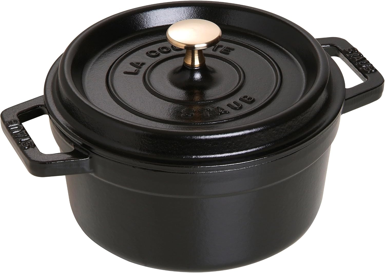 STAUB Cacerola/Cocotte de Hierro Fundido, 20 cm de Diámetro, 2,24 L, Negro