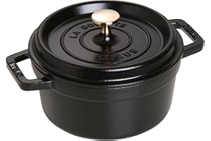 STAUB Cacerola/Cocotte de Hierro Fundido, 20 cm de Diámetro, 2,24 L, Negro