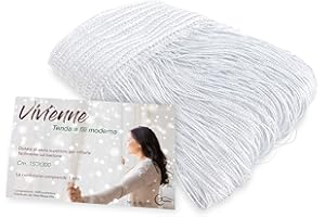 Tex family Tenda a Fili Vivienne per Porta CM. 150X300 Tinta Unita Bianco