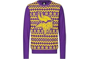 NFL Minnesota Vikings Ugly Sweater Big Logo 2-Color Christmas Pullover Weihnachten