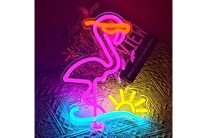 SERBASIC Flamingo LED Neon Sign Dimmable,LED Neon Sign LED Leuchtschilder für Kaffee-Bar, Wanddekoration, Café, Restaurant, Schaufenster
